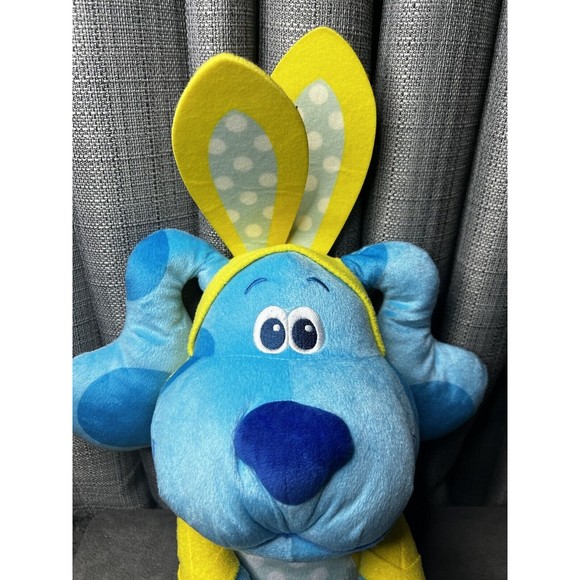 Blues Clues Plush Dressed Easter Bunny Yellow Polka Dots Stuffed Animal Toy 18" - Picture 3 of 11